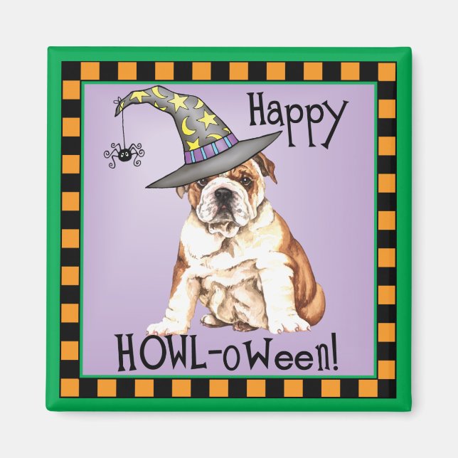 Bulldog Witch Magnet (Front)