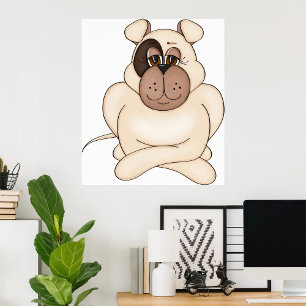 Bulldog with Big Eyes Poster