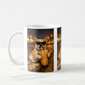 Bulldog with iced coffee – Urban and cool style Mug