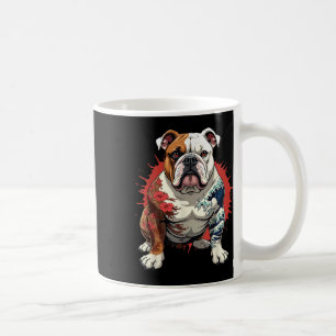 Bulldog With Japanese Tattoos Dog Coffee Mug