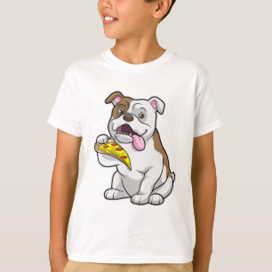 Bulldog with Piece of Pizza T-Shirt