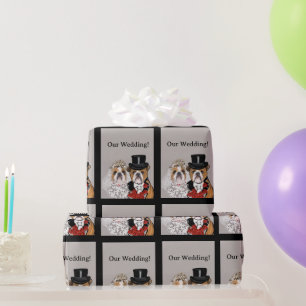 Bulldog wrapping paper