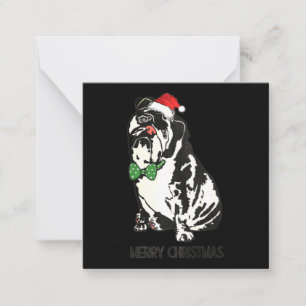 Bulldog Xmas Christmas Card