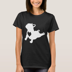 Bulldog Yoga Pose With Heart Of Love French Gift T-Shirt