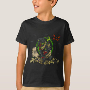 Bulldog Zombie Dog Funny Zombie Dog Halloween T-Shirt