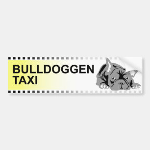 Bulldoggen Taxi (german) Bumper Sticker