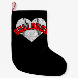 Bulldogs Baseball Softball High School Team Gifts Small Christmas Stocking