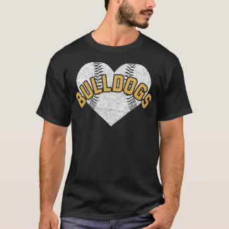 Bulldogs Baseball Softball  High School Team Masco T-Shirt