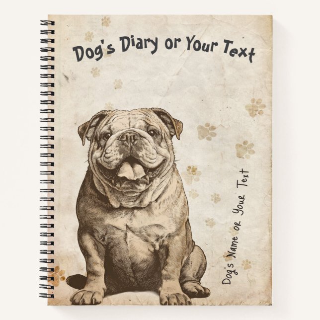 Bulldog's Diary Notebook (Front)