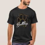 Bulldogs Gold Black Cheetah School Sports Fan Team T-Shirt<br><div class="desc">Bulldogs Gold Black Cheetah School Sports Fan Team Spirit</div>