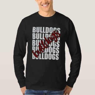 Bulldogs Maroon School Sports Fan Team Spirit   T-Shirt