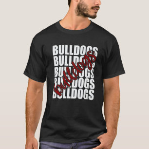 Bulldogs Maroon School Sports Fan Team Spirit   T-Shirt