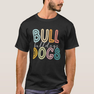 Bulldogs Mascot School Spirit Sports Cheer Fan Tea T-Shirt