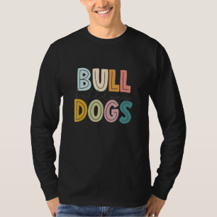 Bulldogs Mascot School Spirit Sports Cheer Fan Tea T-Shirt