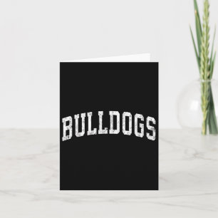 Bulldogs Mascot Vintage Athletic Sports Name Desig Card