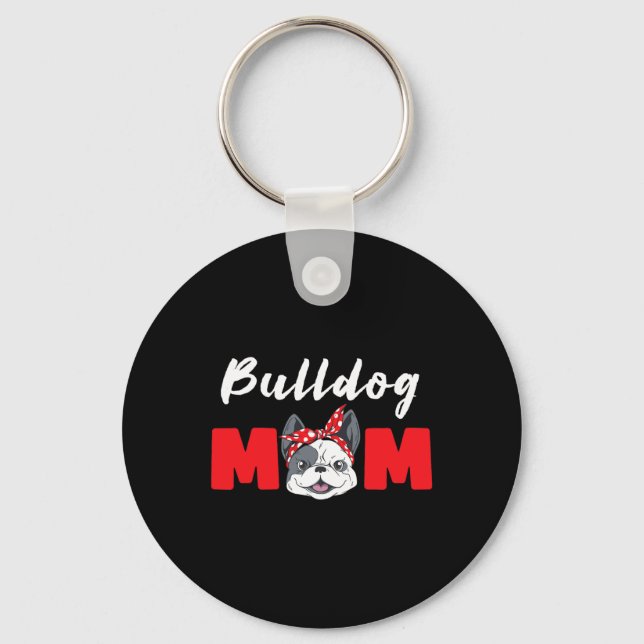 Bulldogs Mum - Bulldog  Key Ring (Front)