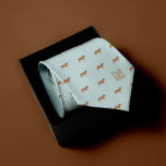 Bulldogs Pattern Monogram Tie<br><div class="desc">Fun Bulldogs on a minty light blue background. Personalise with a monogram to make the perfect one of a kind gift.

Looking for a different colour? No problem! Simply click the "Customise" button and select the background colour of your choice.</div>