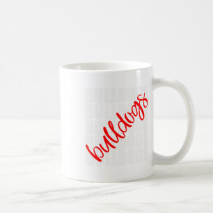 Bulldogs Red School Sports Fan Team Spirit Coffee Mug