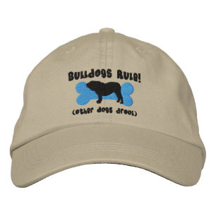 Bulldogs Rule Embroidered Hat (English Bulldog)