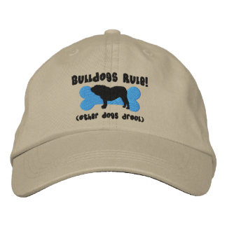 Bulldogs Rule Embroidered Hat (English Bulldog)