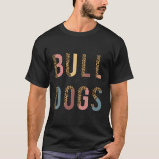 Bulldogs Team Spirit School Sports Fan Mascot Teac T-Shirt