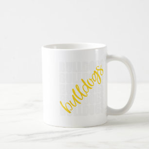 Bulldogs Yellow School Sports Fan Team Spirit Coffee Mug