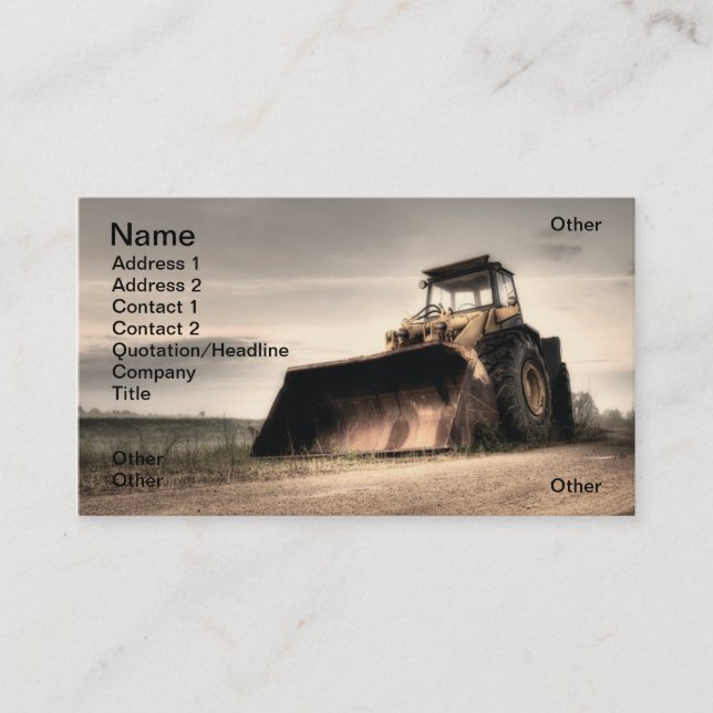 Bulldozer Business Card (Front)