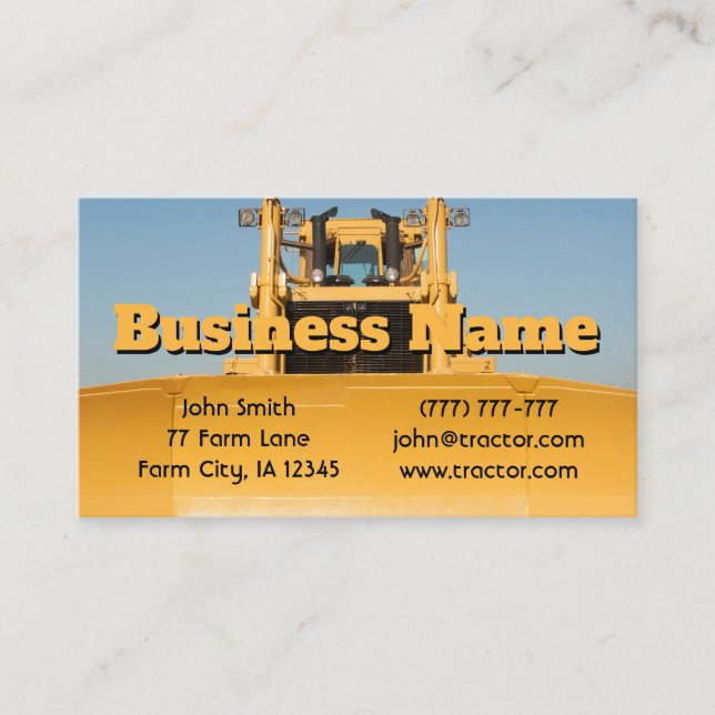 Bulldozer Business Card (Front)