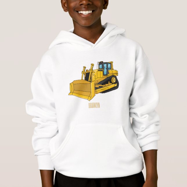 Bulldozer cartoon illustration (Front)