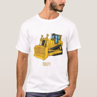Bulldozer cartoon illustration 