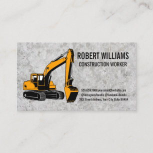 Bulldozer Concrete Appointment Card