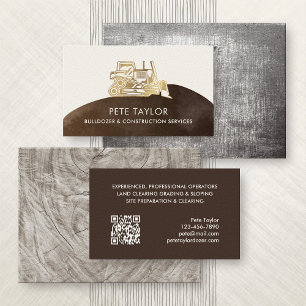 Bulldozer Construction Business Card
