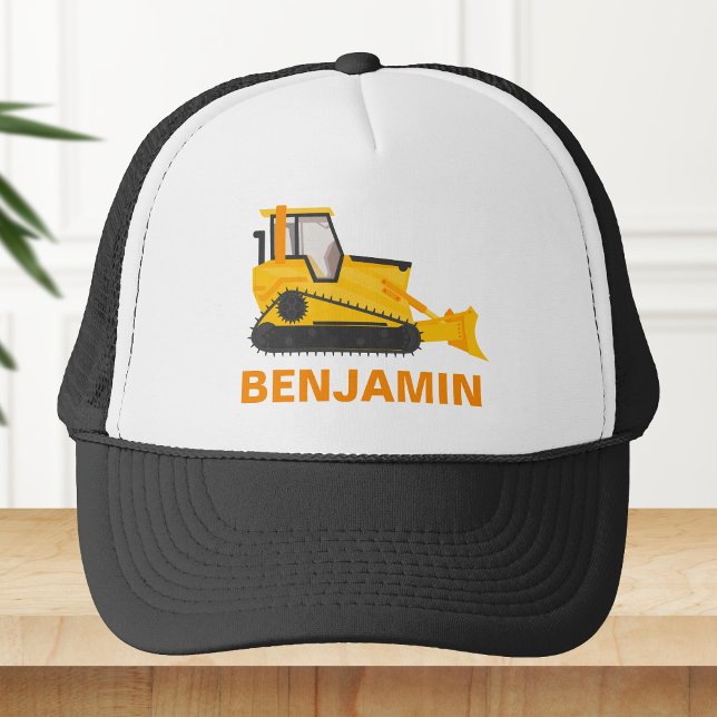 Bulldozer Construction Kids Trucker Hat (Creator Uploaded)