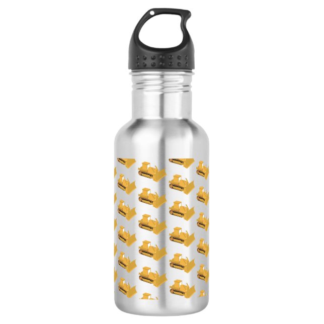Bulldozer Construction Trucks 532 Ml Water Bottle (Front)