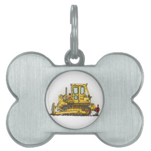 Bulldozer Dozer Pet Tag