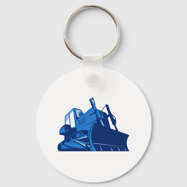 bulldozer front retro key ring (Front)