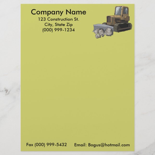 BullDozer LetterHead (Front)