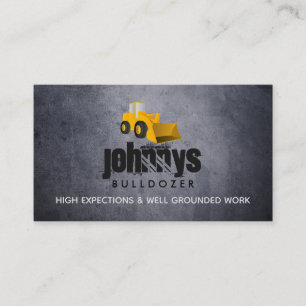 Bulldozer Logo Business Cards