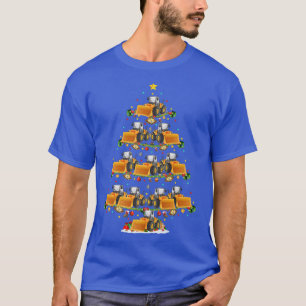 Bulldozer Lover Xmas Matching Santa Bulldozer Chri T-Shirt
