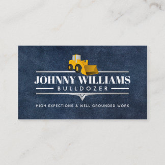 Bulldozer Slogans Business Cards