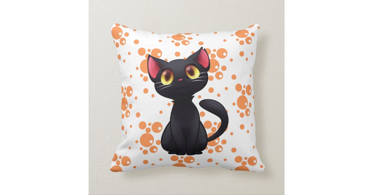 Bulle De Chat Logo Noir Chat Cushion Zazzle Co Nz