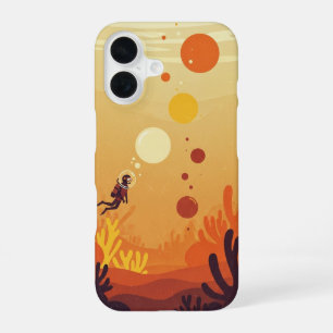 Bulles Sous-Marines Rétro iPhone 16 Case