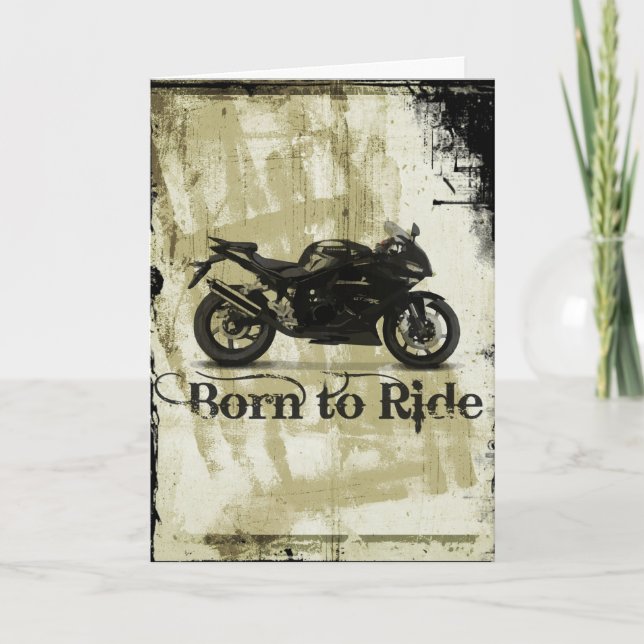 Bullet Bike Sport Motorcycle Birthday Card (Front)
