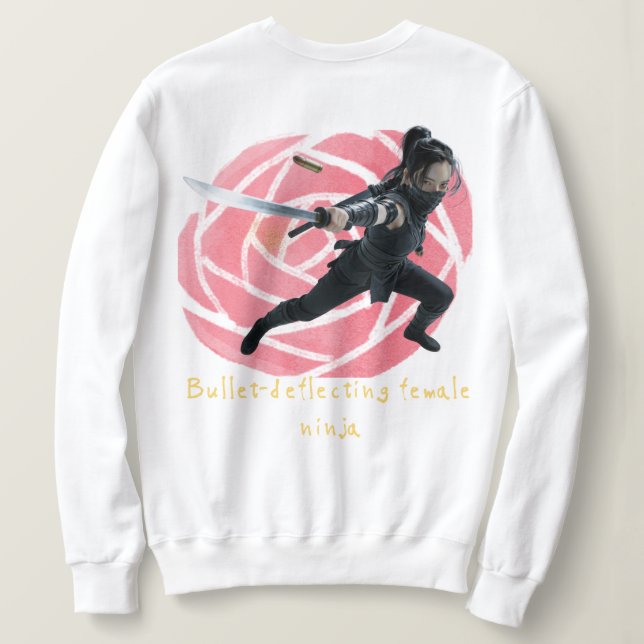Bullet-deflecting kunoichi sweatshirt (Design Back)