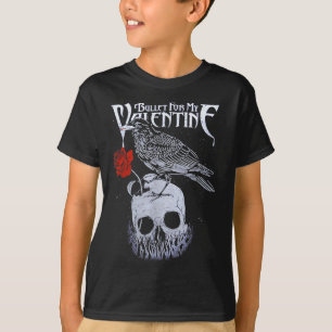 Bullet Funny For My Valentinee Skull Roses T-Shirt