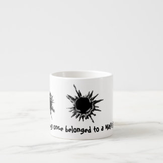 Bullet hole shot mafia boss espresso cup