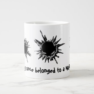 Bullet hole shot mafia boss large coffee mug