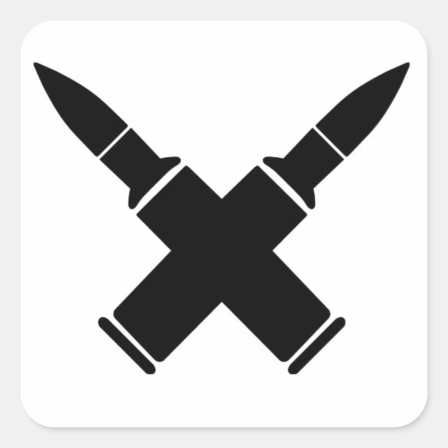 Bullet Hole Square Sticker (Front)
