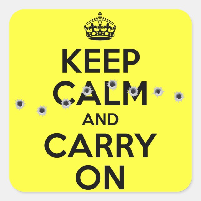 Bullet holes square sticker (Front)