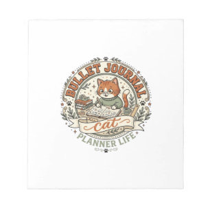 Bullet Journal Cat Bullet Journal Cat Vintage Vect Notepad
